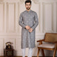 Traditional Wedding Collection Cotton Embroidery Work Men's Kurta