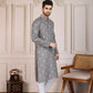 Traditional Wedding Collection Cotton Embroidery Work Men's Kurta