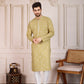 Traditional Wedding Collection Cotton Embroidery Work Men's Kurta