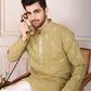 Traditional Wedding Collection Cotton Embroidery Work Men's Kurta