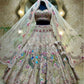 Launching 4 meter flared Sequins Embroidery Cut Work Lehenga