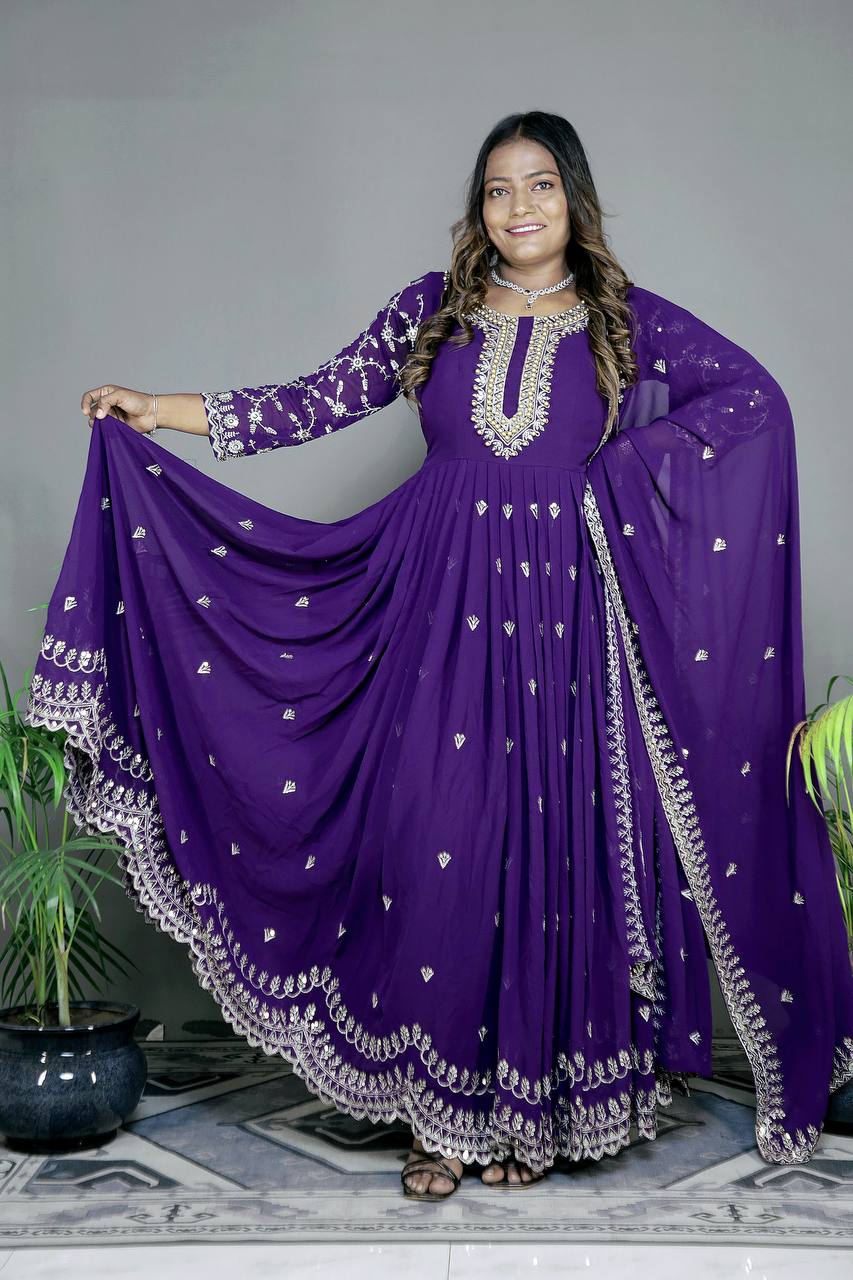 3 PIECE GOWN WITH  BEAUTIFUL DUPATTA AND BOTTOM