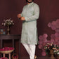 Premium Smart Silk With Embroidery sequence work Men's Kurta