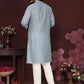 Premium Smart Silk With Embroidery sequence work Men's Kurta