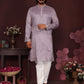 Premium Smart Silk With Embroidery sequence work Men's Kurta