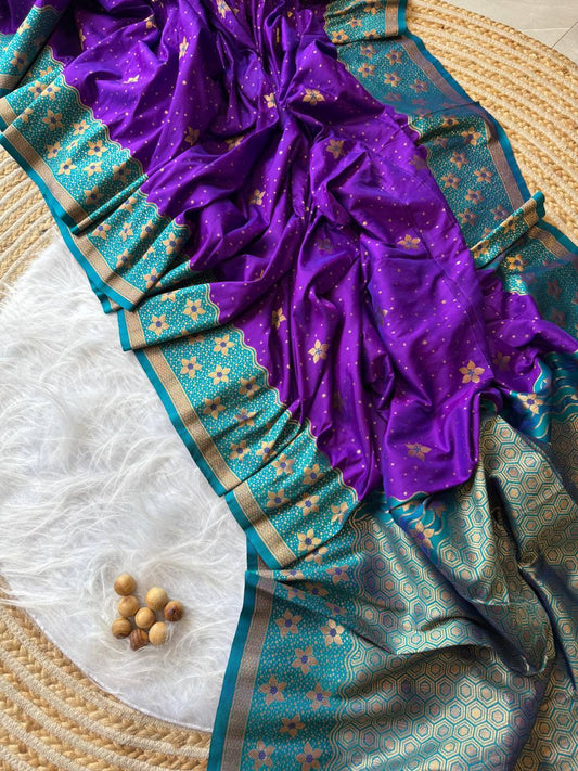 elegance with this exquisite Banarasi weaving silk