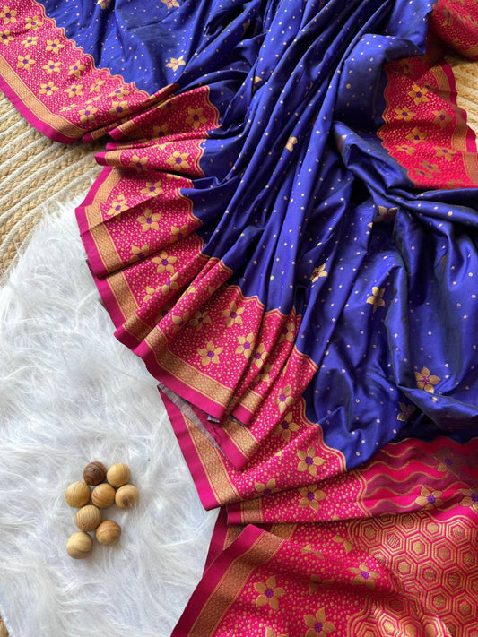 elegance with this exquisite Banarasi weaving silk