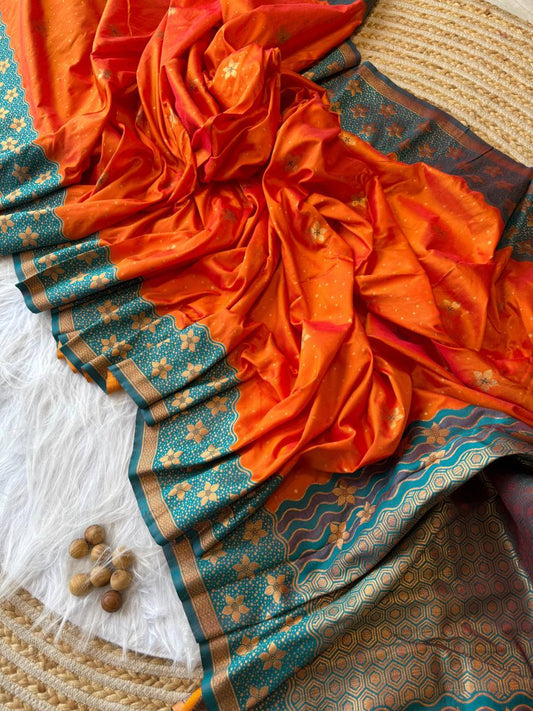 elegance with this exquisite Banarasi weaving silk
