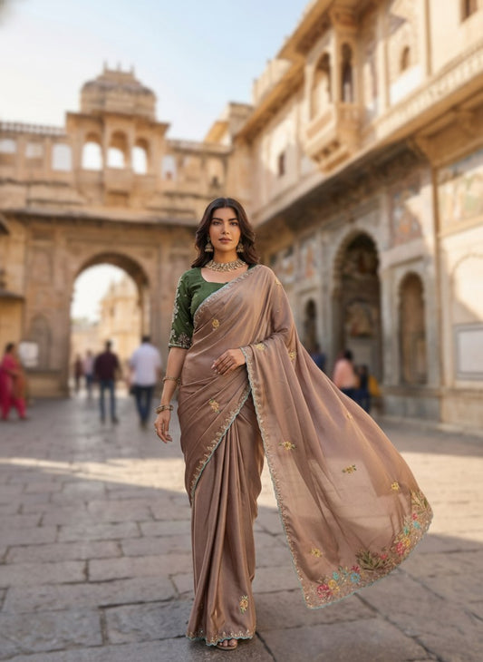 Party Wear Soft Rangoli Silk Saree