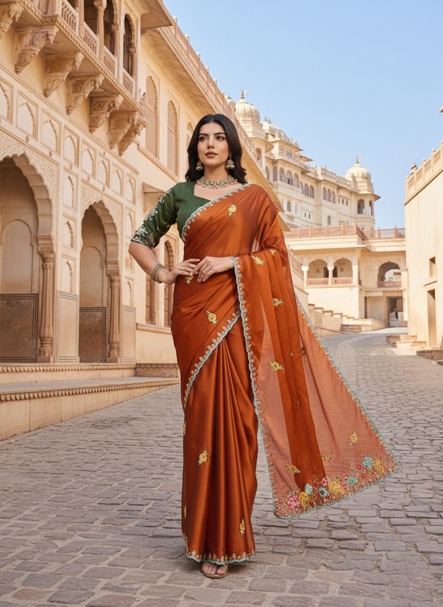 Party Wear Soft Rangoli Silk Saree