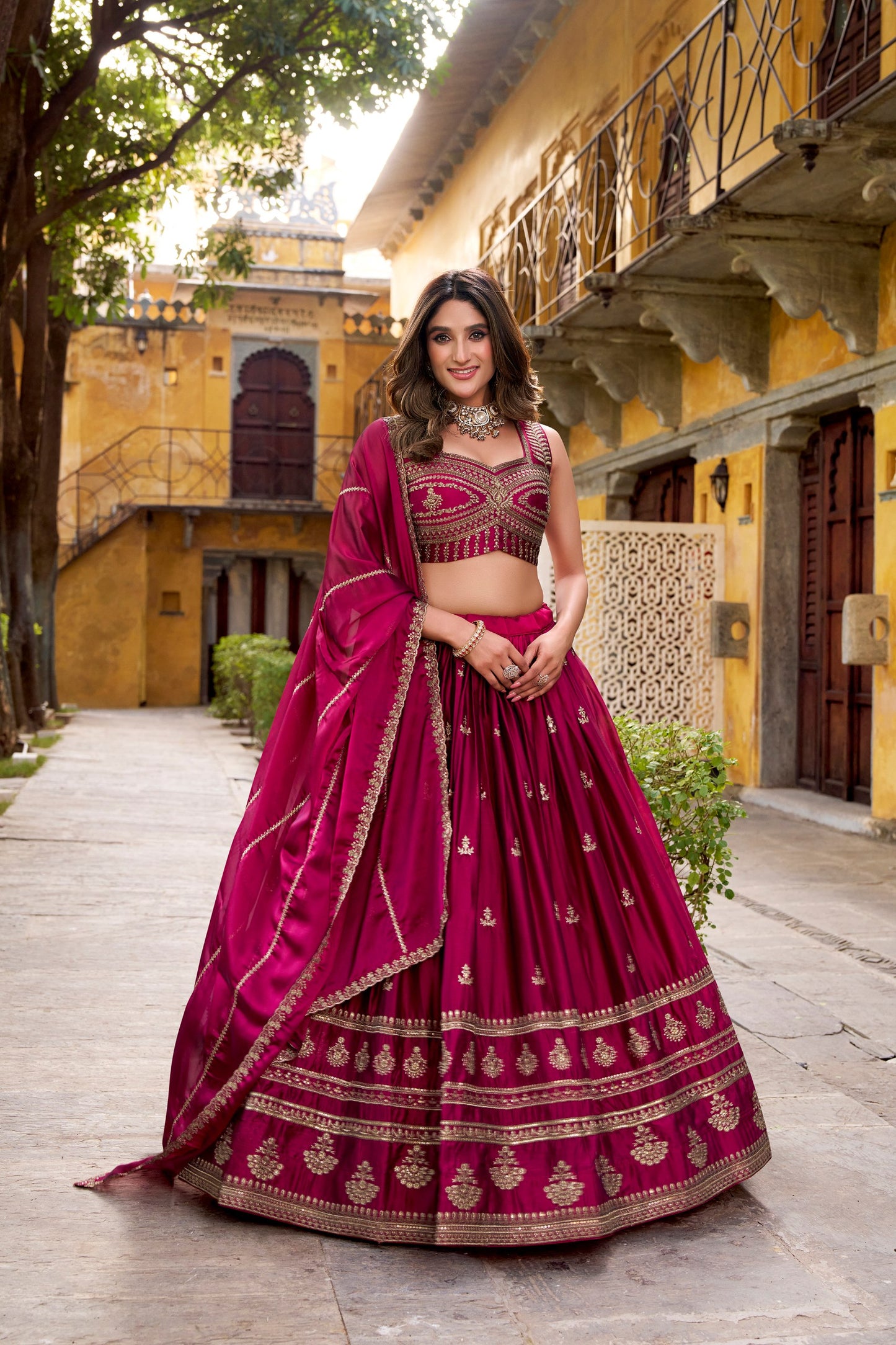 Rangoli Sequins and Thread Embroidery Work Lehenga Choli