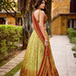 Vichitra silk lehenga with delicate prints brings heritage vibes