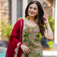 organza digital printed kurta