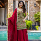 organza digital printed kurta