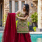 organza digital printed kurta