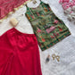 organza digital printed kurta