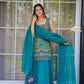 organza digital printed kurta