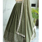 Heavy Star Fox Georgette Inner Attached American Crepe Silk Lehenga