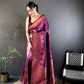 Super Soft silk banarasi saree with beautiful copper jari Saree
