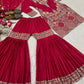 Launching New Designer Party Wear Look Top Sharara Plazzo and Dupatta