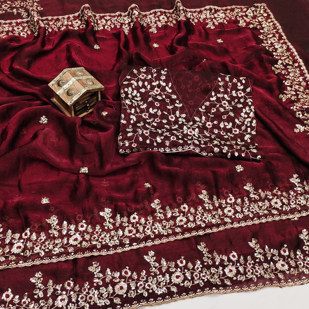 Pure Fandy Chiffon sarees with amazing