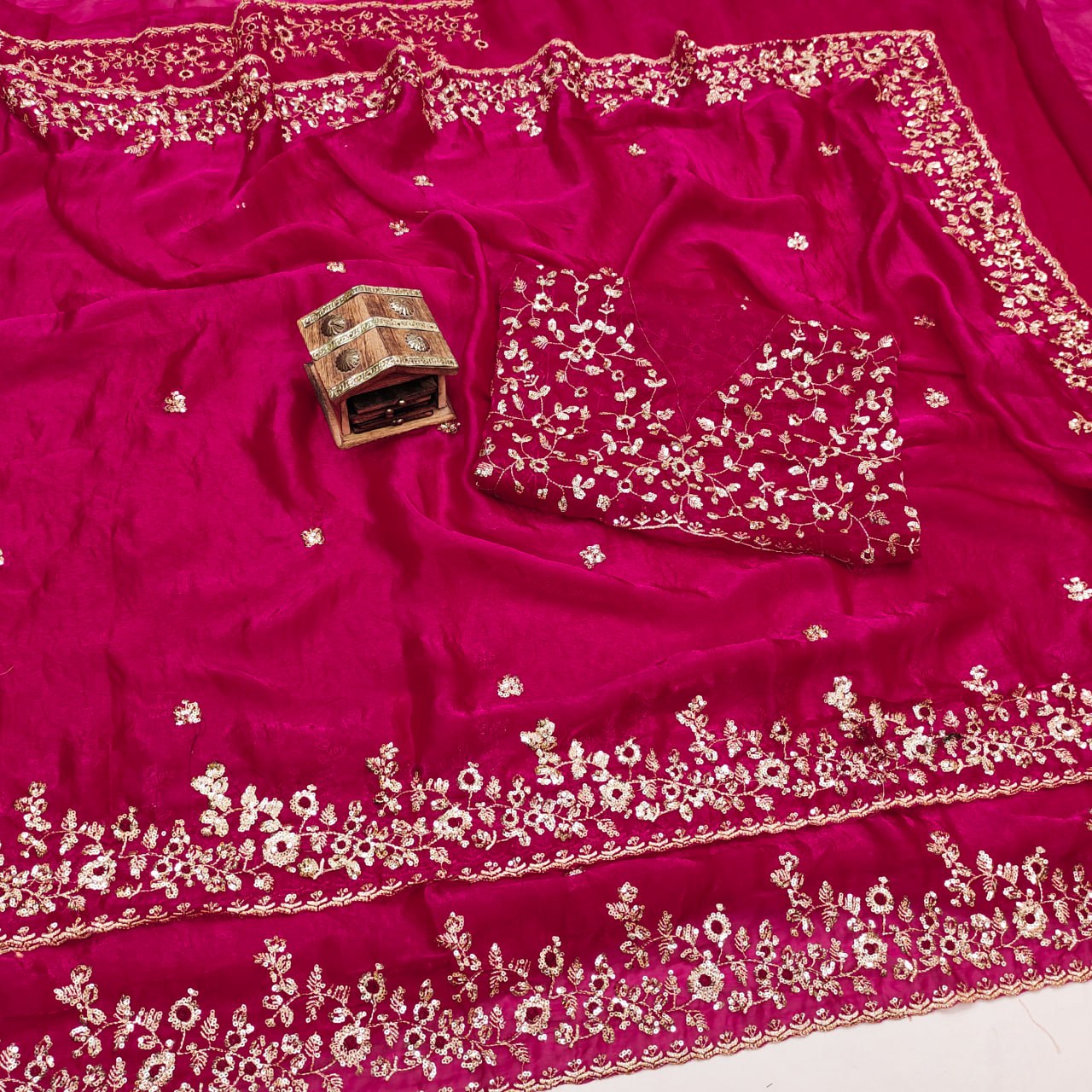 Pure Fandy Chiffon sarees with amazing