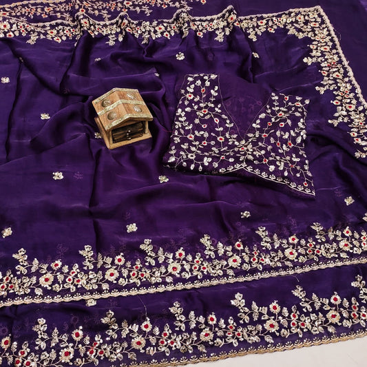 Pure Fandy Chiffon sarees with amazing