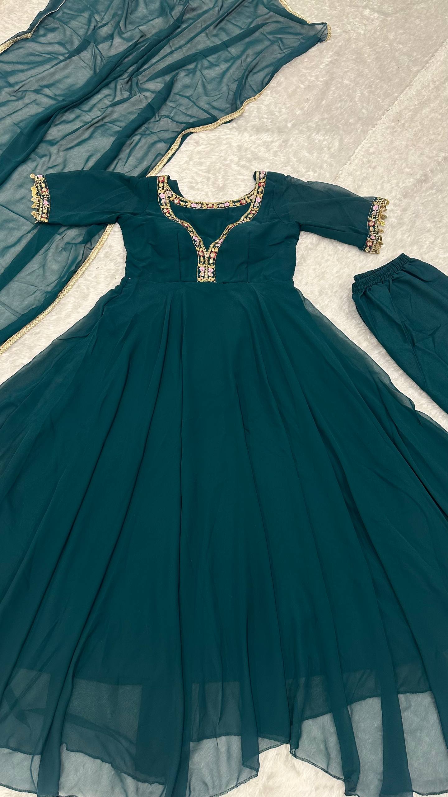 Serving Elegance in this Gorgeous Anarkali Gown