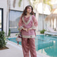 Salasa Fabrics with Mirror & Lace work Suit