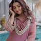 Salasa Fabrics with Mirror & Lace work Suit
