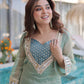 Salasa Fabrics with Mirror & Lace work Suit