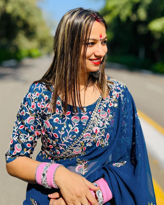 Party Wear Soft Rangoli Silk Saree