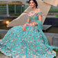Launching 4 meter flared Fox Georgette Sequins Embroidered Work Lehenga