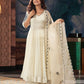 Georgette anarkali embroidery work Gown