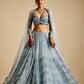 Lehenga en filet avec paillettes Lehenga Choli