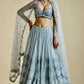 Lehenga en filet avec paillettes Lehenga Choli