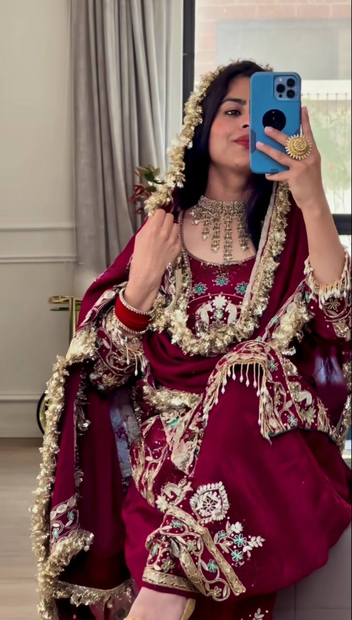 Launching New Designer Party Wear Look Top Dhoti Salwar and Dupatta