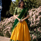 SOFT ORGANZA WITH ZARI EMBROIDERY WORK WITH ZARI BORDER LEHENGA