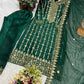 Neues Designer-Arbeitskleid im Party-Look mit schwerer Stickerei