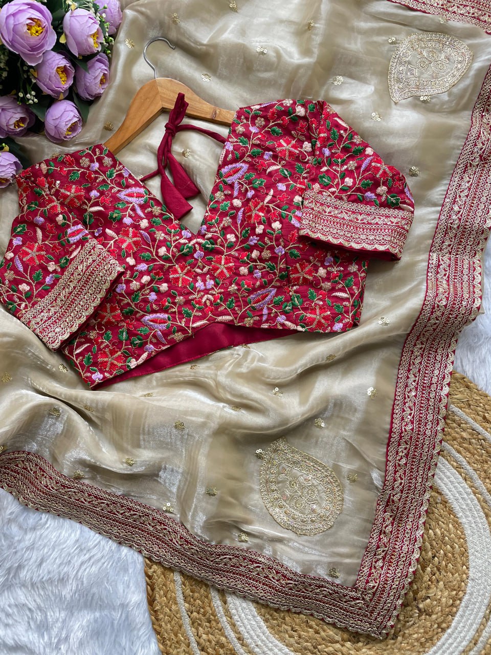 PURE SOFT SILK FABRIC SAREE