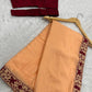 Dolla silk saree with thread & stone border work