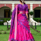Dola Silk Shibori Print With Zari Weaving Border Lehenga