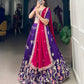 Vichitra Silk Sequins and Thread Embroidery Work Lehenga