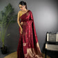 Very Unique lichi silk saree with Beautiful Flower Saree