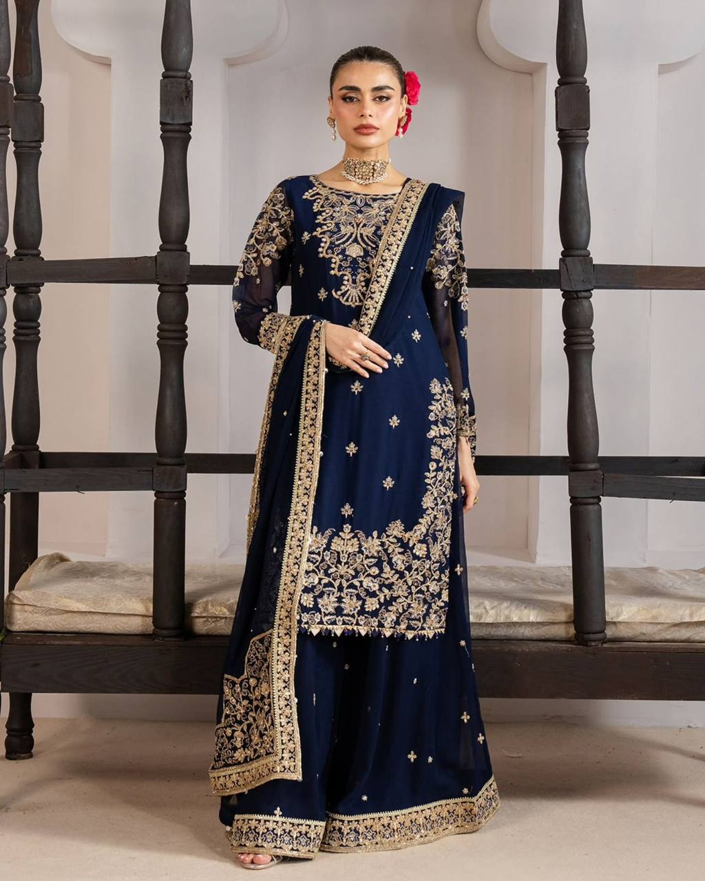EID EXCLUSIVE AND TRENDY FOR WEDDING SEASON OUR SEQUENCE EMBROIDERY PLAZZO