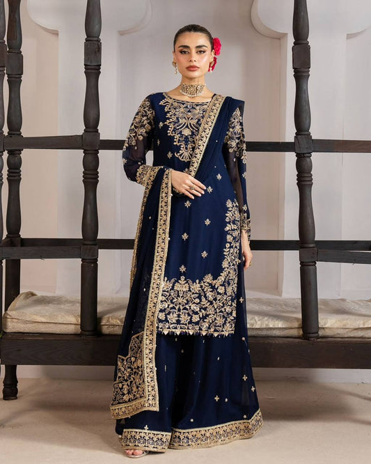 EID EXCLUSIVE AND TRENDY FOR WEDDING SEASON OUR SEQUENCE EMBROIDERY PLAZZO
