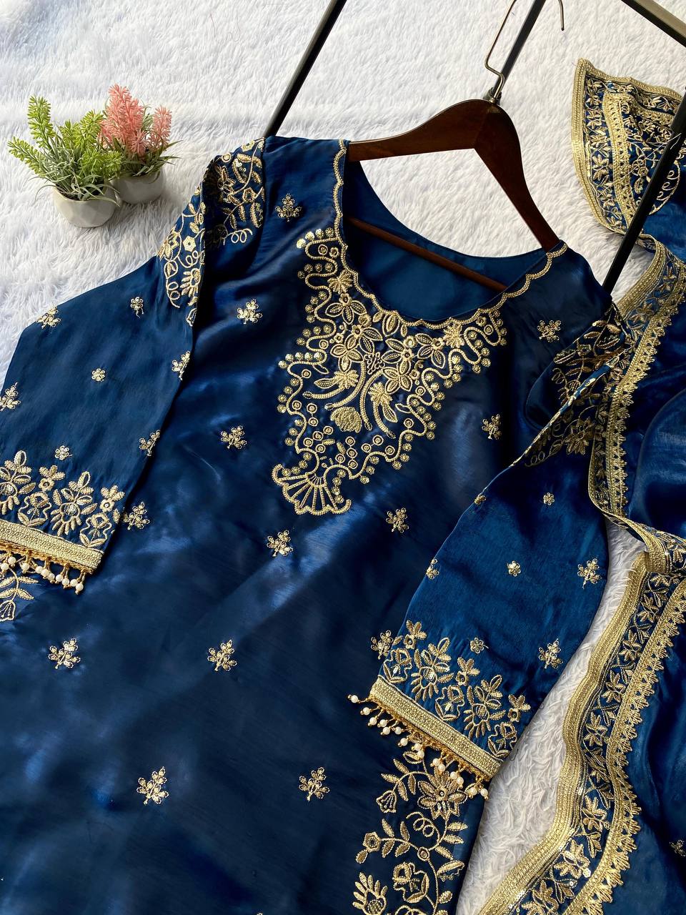 EID EXCLUSIVE AND TRENDY FOR WEDDING SEASON OUR SEQUENCE EMBROIDERY PLAZZO