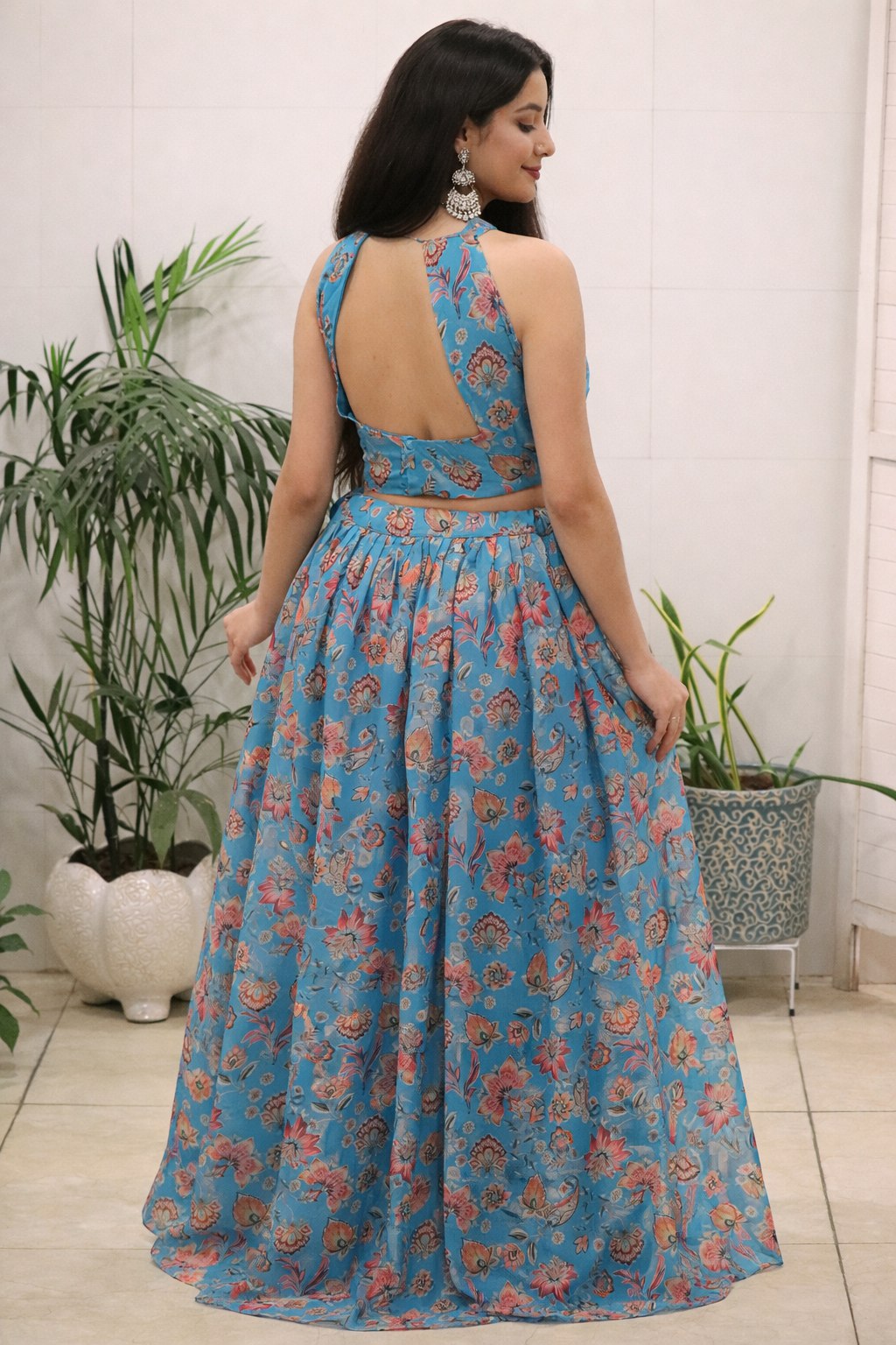 Beautifully printed lehenga with rich all over floral motifs