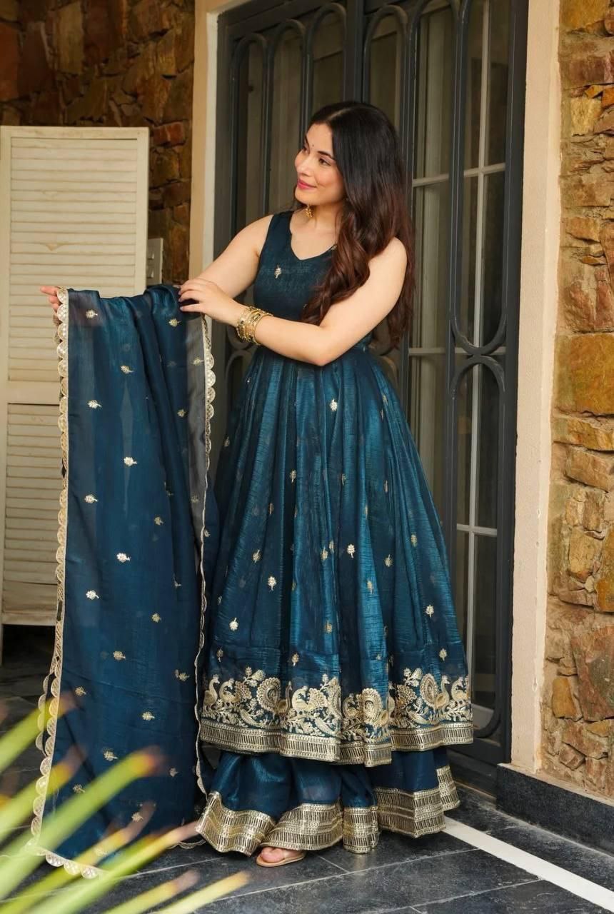 New Designer Party Sharara Suit & Dupatta Set
