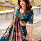 Vichitra Silk Sequins and Thread Embroidery Work Lehenga Choli